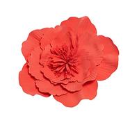 TINGB Large Flower Hats For Women Flower Fascinator Hat Large Flower Headband Flower Fascinator Headband Costume Headpiece Red