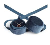 TINGFENG 1 Pcs Light blue Pendants Bowknot Jewelry Box Earring Boxes Valentine's Day Birthday Gift for Women Mother Daughter (Light blue Pendants & Earring)