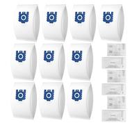 TINGFENG 10 Pack Air Clean 3D Efficiency Miele HyClean GN Vacuum Bags - Compatible with C3, C1, C2, S227, S240, S270, S400, S2, S5, S8 Series (10 pcs GN Blue)