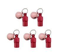 TingHaoO 10PCS Plated Brass Pet Label Holder With Bells For Dog Cats With Customizable Info AntiLost Security Pet Accessory Antilost Dog Collar Pendant