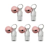 TingHaoO 10PCS Plated Brass Pet Label Holder With Bells For Dog Cats With Customizable Info AntiLost Security Pet Accessory Antilost Dog Collar Pendant