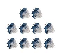 TingHaoO 10Pcs TTCs Silents Bluish White V2V3 Switches For Mechanical Keyboards 3Pin Lubricated Linears TTCs Switches