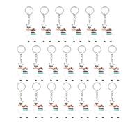 TingHaoO 20Pieces Alpacas Keychain Collection Bag Charm Cartoon Figures Party Favor Keychain Suitable for Party Bags and Car Keys Bag Charm Accessory