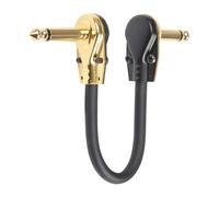 TingHaoO 2pcs Right Angled 1/4inch Guitar Patched Cable 11.8inch Length Connection Wire Line For Effects Pedals And Sound Devices Auxiliary Wire