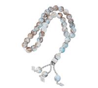 TingHaoO 33 Count Ceramic Styles Beads Necklace Lightweight Prayer Jewelry Comfortable Handmade Rosary Lightweight Comfortable Wrist Beads