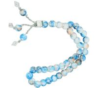 TingHaoO 33 Count Ceramic Styles Beads Necklace Lightweight Prayer Jewelry Comfortable Handmade Rosary Lightweight Comfortable Wrist Beads
