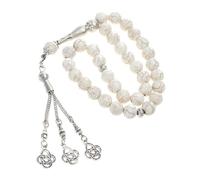 TingHaoO 33 Turquoise Beads Stone Bracelets Buddhist Rosary Wristband Prayer Beaded Balancing Charm Unisex Jewelry Gift Religious Bracelets for Men Women