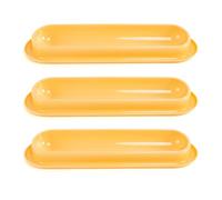 TingHaoO 3PCS Long Shape Cats Dish Large Capacity Pet Feeding Bowl Food Drinking Plate Bright Color Feeding Washable For Indoor Small For Small