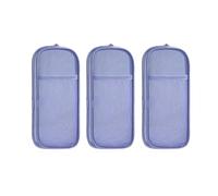 TingHaoO 3Pcs Pencil Case Clear Pen Pouches Double Layer Pen Bag Pencil Organizers Travel Makeup Brush Holder for Office