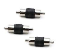 TingHaoO 3Pcs Video Male To Male Coupler Video Adapter Plated Connectors For Cable Extension And Signals Stability