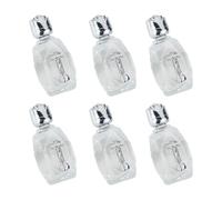 TingHaoO 6Pcs Holy Water Vessels Glass Bottles With Caps Reusable Baptisms Accessories For Event Essential Oil Dispensers Holy Water Bottles