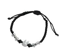 TingHaoO Braided Rabbits Charm Handwoven Cord Present For Youthful Trendsetters And Art Lovers Stylish Wrist Accessories