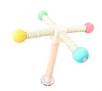 TingHaoO Cage Toy for Bird Perch Stand Windmill Grinding Scratchers Perch Molar Chew Toy for Parrots Parakeets Toy Bird