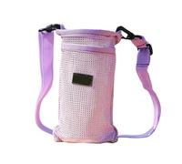 TingHaoO Crossbody Water Cup Bag Portable Sport Bottle Covers Meshes Drink Holder with Adjustable Strap for Outdoor Camping Nylons Bottle Pouches