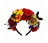 TingHaoO Dark Series Rose Flower Hairhoop Roleplay Accessory For Halloween Theme Event And Holiday Parades Dressingup Headpiece Artificial Flower Headpiece