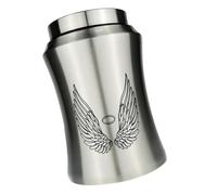 TingHaoO Durability Pet Cremation Urn Pet Remembrances Stainless Steel Safe Memorials Urn Home Display Multiple Capacities Stainless Steel Cremation Container