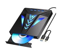 TingHaoO External Disc Drive For Laptop Type C USB3.0 Portable Writer With Card Slot USB3. USB2. Port Fast Speed Reader External Drive For Laptop