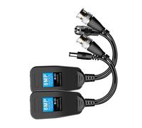 TingHaoO Functional Passive Video Balun And Power Transceiver For Security Cameras With Cat5e/Cat6 To BNC Interfaces Passive Transceiver