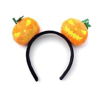 TingHaoO Halloween Funny Pumpkin Hair Hoop Happy Party Decorations Cartoon Pumpkin Headband ForTrick Or Treat Party Headwear Soft FluffyFabric Home Decorations