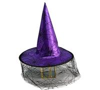 TingHaoO Halloween Witch Wizard Hat Party Festivals Cosplay Costume Headgear Cap Decoration Props For Adult Kid Women Men Pointed Cap