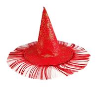 TingHaoO Halloween Witch Wizard Hat Party Festivals Cosplay Costume Headgear Cap Decoration Props For Adult Kid Women Men Pointed Cap