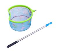 TingHaoO Kids Fishing Net Telescopic Stainless Handle Fish Landing Net For Safe Fish Catching Children Fishing Equipment Children Butterfly Catching