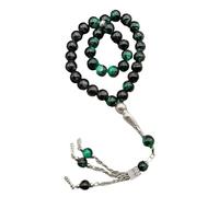 TingHaoO Lightweight Resin Rosary Necklace 33 Beads Adjustable Jewelry for Mindfulness & Buddhist Rituals Glass Bead Necklace