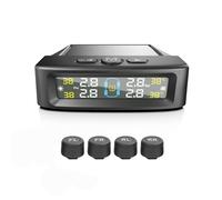 TingHaoO Motorcycle TPMS Solar USB Power Tire Pressure Monitor Tire Pressure Systems Temperature Sensors Alarm Car Tpms