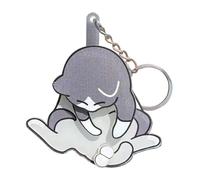 TingHaoO Pull Out Eggs Cats Keychain Pendant Lovely Rotatable Bag Pendants Keyring Birthday Gift Funny Keychain Rotatable