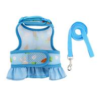 TingHaoO Rabbits Harness And Leash Small Animal Clothes For Small Animal Carrot Pattern Dress Rabbits And Leash Set Adjustable