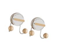 TingHaoO Rustproof Suction Cup Hooks Duals Spherical Designs Stainless Steel Coat Clothes Hanger for Smooth Surfaces Stainless Steel Suction Cup Hooks