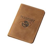 TingHaoO Stylish Leather Passports Covers with Blocking Designs Card Case Travel Document Organized for Cards and Currency