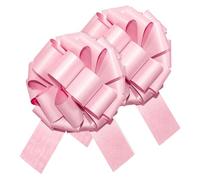 Tingheng 12 Inch Pink Gift Bow with Silver Sparkle, 2-Pack Elegant Pull Bows for Christmas Presents, Birthday, Wedding, Party Decor - Easy Assembly Big Bow for Bikes, Cars & Appliances