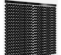 Tingjoo 2 Pack Black Heart Foil Curtain Heart Shape Gothic Decor Black Bachelorette Party Tinsel Fringe Backdrop for Valentine's Gothic Birthday Party Farewell Wedding Anniversary Halloween Room Decor