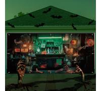 Tingjoo Halloween Garage Door Banner Laboratory 6 x 13 ft Hanging Backdrop Garage Door Cover Spooky Halloween Wall Decorations for Outdoor Indoor Holiday Party Wall Home Window Yard