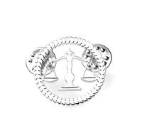 TINGKU Silver Advocate Lawyer Lapel Pin Justice Scales and Equity Symbol Brooch Women Jewelry Gifts Lawyer Emblem Pin‘s