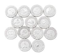 TINGKU Silver Wedding Unity Coins Set Arras de Boda Wedding Ceremony Accessories Arrhae Coin with Book Collection Box - English
