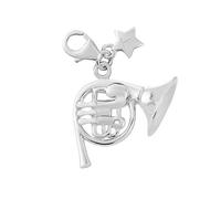 Tingle SCH277 Silver Enamel French Horn Charm - F8322