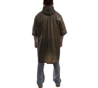 TINGLEY Rubber P68808 Rain Poncho with Attached Hood, Olive Drab