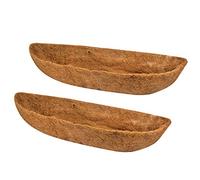 Tingmei 24 Inch Half Moon Shape Thicker Trough Planter Liner for Window Box(2 Pieces of Pack)