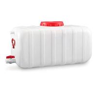 TINGMIAN 100L Plastic Water Tank,200L/300L Water Container Horizontal Square Water Storage Tank with Plastic Water Bucket Cover And Valve for Outdoor Camping, Household Emergency Water Tank(200L)