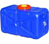 TINGMIAN 160L/200L/310L/420L Large Capacity Water Tank,Horizontal Square Plastic Storage Container with Valve for Outdoor Camping Household Emergency(Blue,310L)