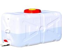 TINGMIAN 200L/310L/420L Large Capacity Water Tank,Horizontal Square Plastic Storage Container with Valve for Outdoor Camping Household Emergency(420L)