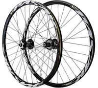 TINGMIAN 26/27.5/29 Inch MTB Wheelset,Disc Brake Quick Release Mountain Bike Wheels Alloy Double Layer Rim Front And Rear Wheel,for 7-12 Speed Cassette 32 Holes(Black,27.5inch)
