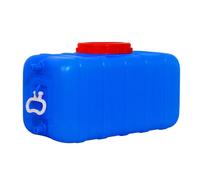 TINGMIAN Blue Plastic Water Tank Barrel Square Camping Bucket With Lid & Handle for Car Storage, Outdoor And Emergency Use(75L)