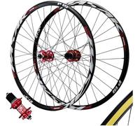 TINGMIAN MTB Wheelset 26/27.5/29 Inch,Double Wall Aluminum Alloy Disc Brake Bicycle Quick Release Wheel Hub 32 Spokes for HG/MS/XD 7-12 Speed(HG Tower Base,26 inch)