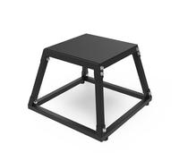 TINGMIAN Plyometric Jumping Box,Heavy-Duty Steel Anti-Slip Exercise Plyo Box for Cross Training, Step Ups & Home Gym Workouts(Black,12 inch)