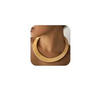 TINGN 14K Gold Plated Chunky Necklaces for Women Trendy Choker Necklace Gold Thick Teardrop Beaded Ball Paperclip Snake Chain Necklaces Bold Statement Collar Jewellery Gifts for Women