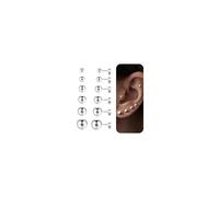 TINGN 6 Pair Silver Plated Stud Earrings Tiny Faltback Earrings Stud Round Ball Flat Back Cartilage Ear Piercing for Women Girls Silver Tone