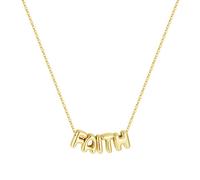 TINGN Custom Personalised Name Necklace for Women 14K Gold Plated Dainty Name Pendant Elegant Jewellery Ideal for Birthday Gifts for Women Girls Teens Faith